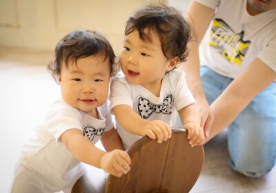 ＜１才バースデー＞双子でそっくり＜ケーキスマッシュ＞